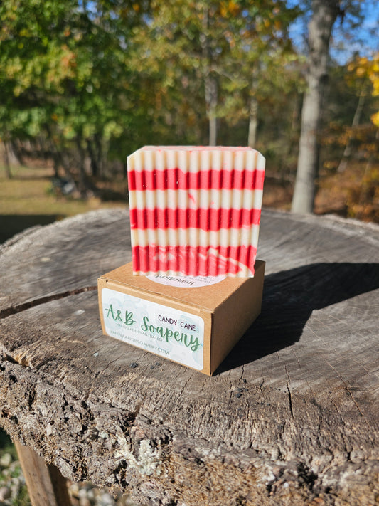 Candy Cane Kokum Butter Soap